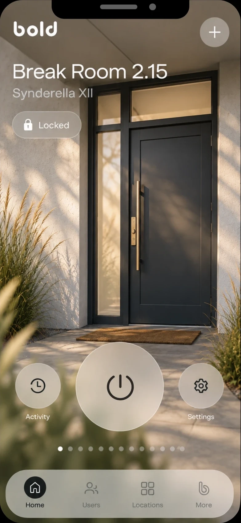 Bold app home screen with the unlock button