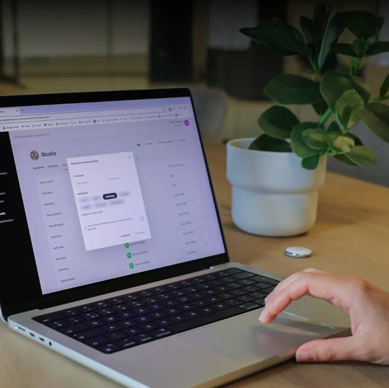 Het Bold-webportaal geopend op een laptop