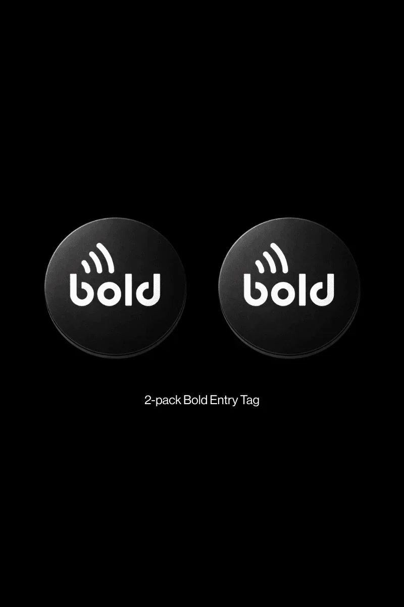 What's included: two Bold Entry Tags